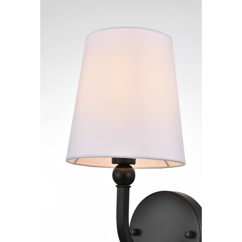 Cole 1 Light Black and Clear Bath Sconce