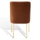 preview thumbnail 37 of 124, SAFAVIEH Couture Nolita Velvet Accent Chair - Mustard / Brass - 28"x23"x35.3" - 28" W x 23" D x 35" H