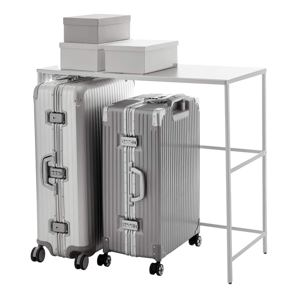 Yamazaki Home Expandable Suitcase Rack, Steel, Expandable - L 18.9 x W 36.22 x H 33.46 inches