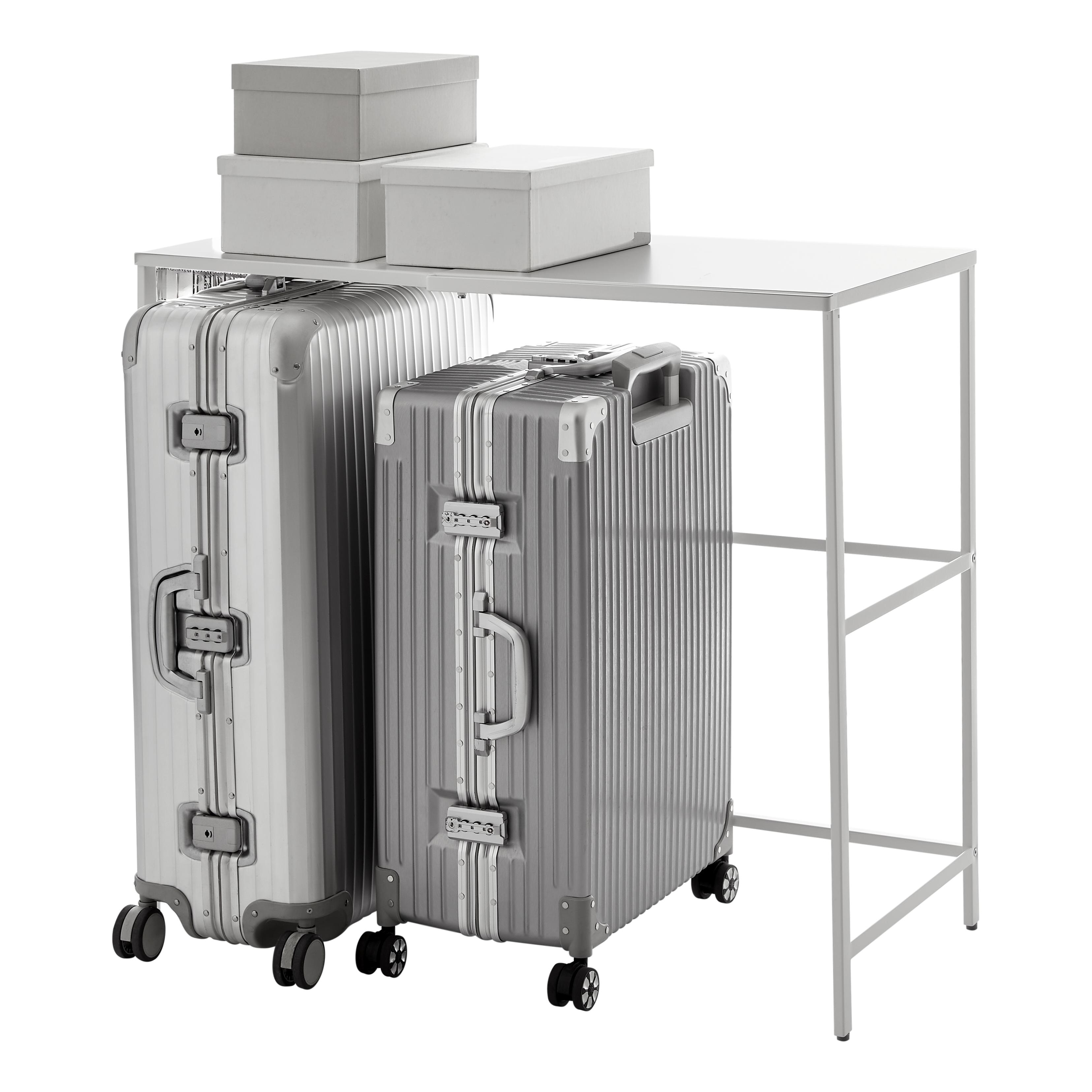 Yamazaki Home Expandable Suitcase Rack, Steel, Expandable - L 18.9 x W 36.22 x H 33.46 inches