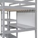 preview thumbnail 16 of 48, Wooden Loft Bed with Shelves and Desk