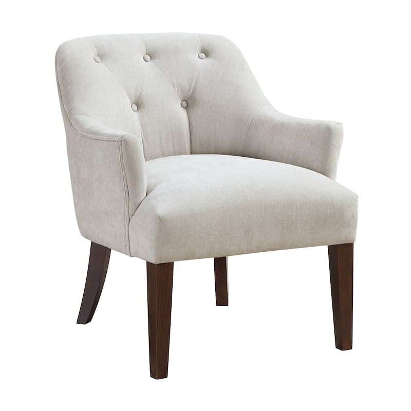Sterling 26.5" Textured Accent Chair - Button-tufted Chair Back - Oyster