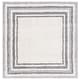 preview thumbnail 76 of 80, SAFAVIEH Border & Stripe Shag Eirny Modern 1.4-inch Thick Rug 6'7" Square - Ivory/Grey - Square