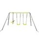 preview thumbnail 2 of 6, 3 in 1 Outdoor Playground Metal Children Swing Set with for Age 3 Up