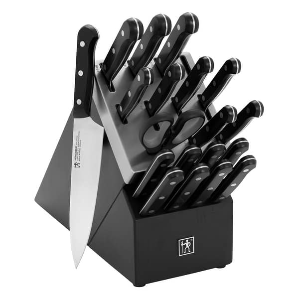 Henckels Solution 20pc SelfSharpening Knife Block Set Black On