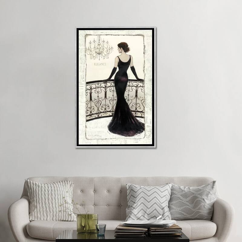 iCanvas "La Belle Noir" by Emily Adams Framed