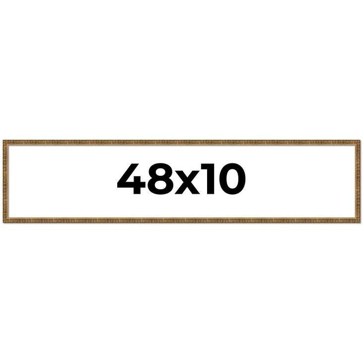 48x10 Frame Gold Kingsley Distressed Solid Wood Picture Frame Width