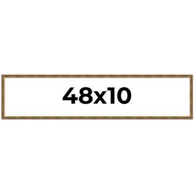 48x10 Frame Gold Kingsley Distressed Solid Wood Picture Frame Width