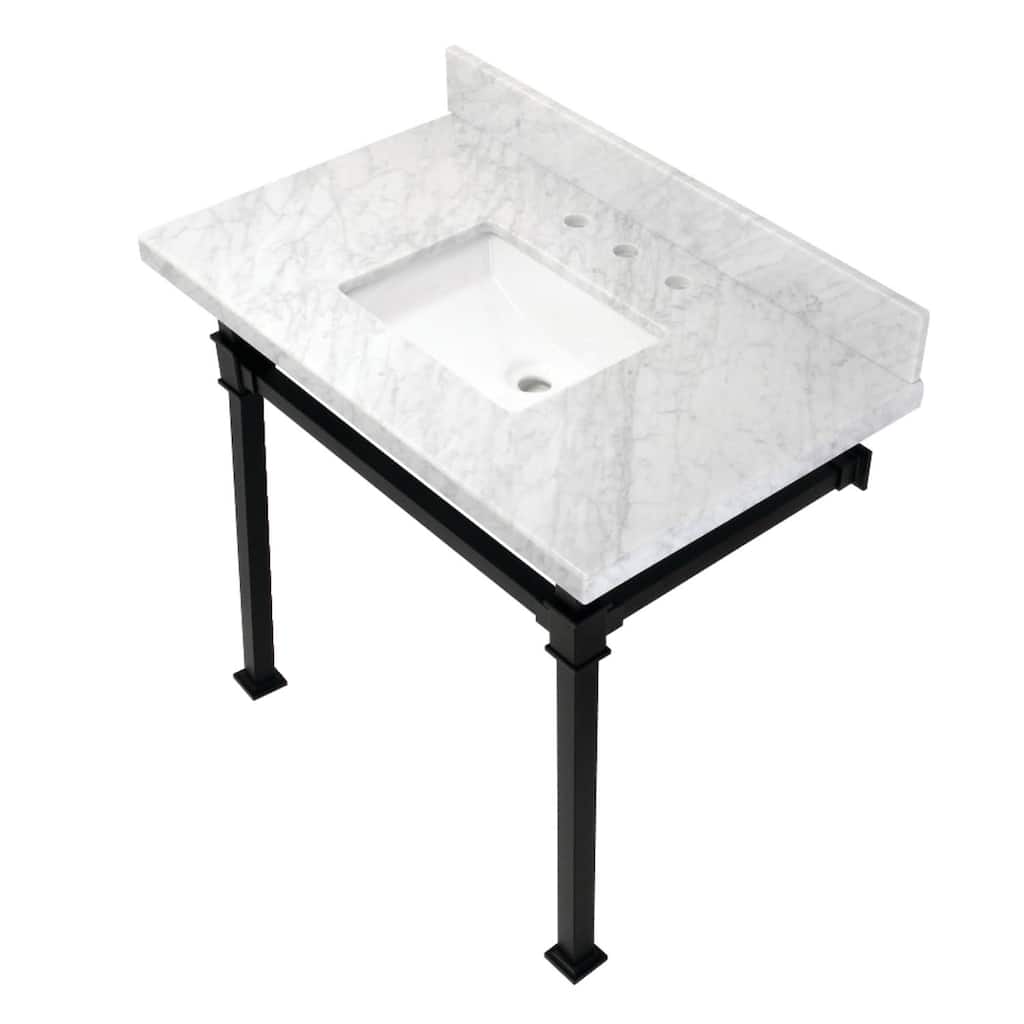 Kingston Brass Monarch 22" Wall Mounted Rectangular Marble Lavatory