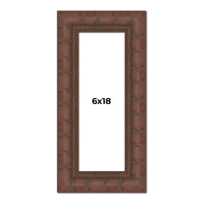 6x18 Frame Pewter Solid Wood Picture Frame Width 1.625 Inches | Interior Frame Depth 0.6875 Inches