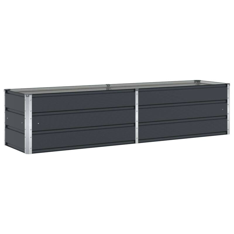 vidaXL Planter in Galvanised Steel - 39.37 x 19.69 x 17.72