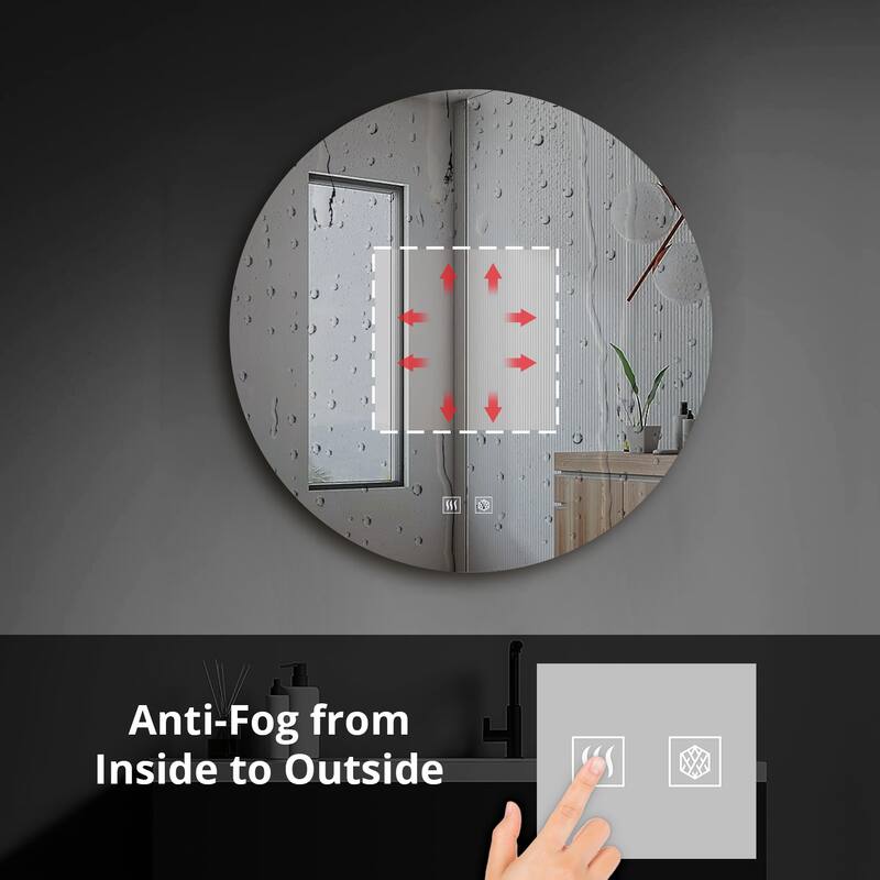 Nordica Round LED Bathroom Vanity Mirror - N/A