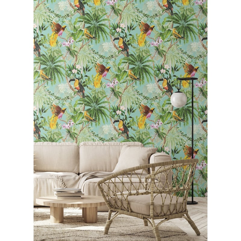 Harry & Grace Tropical Bird Peel and Stick Wallpaper