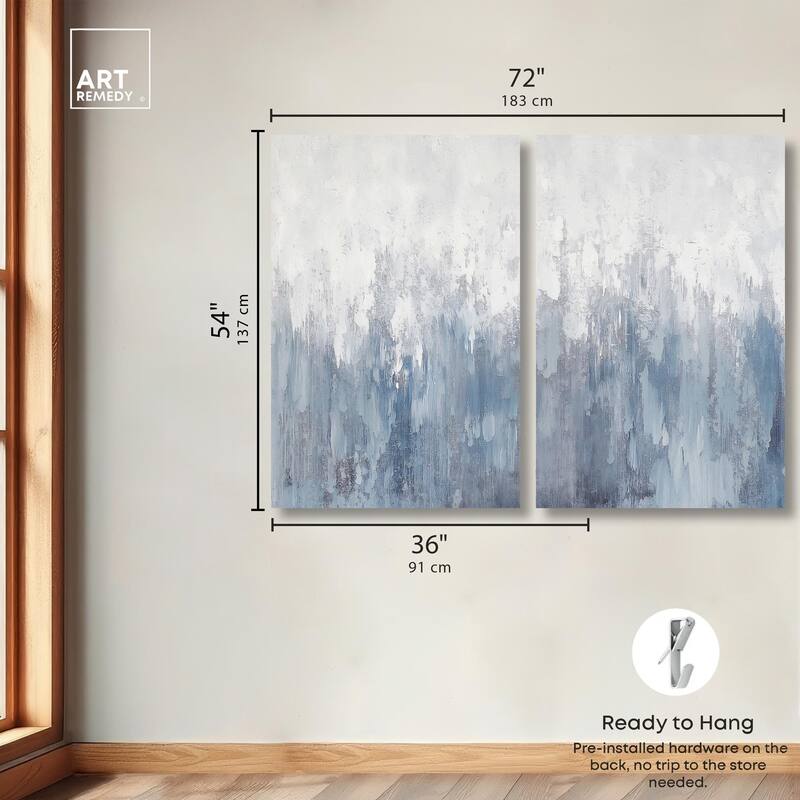 Frosted Glass Canvas Set of 2 by Art Remedy, Gallery Wrapped