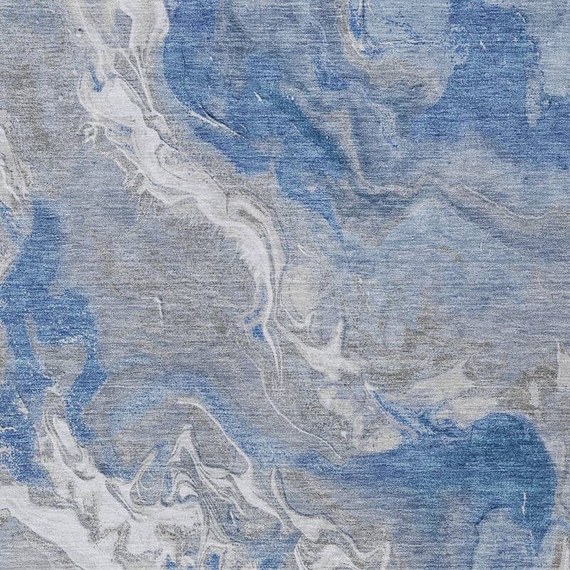 HomeRoots Abstract Modern Rectangle Outdoor Rug