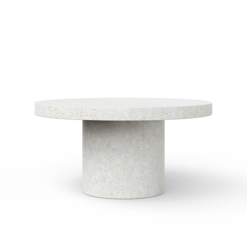 Urbia Circa Concrete Table - Dining Height - 60"Dia. - Ivory Terrazzo