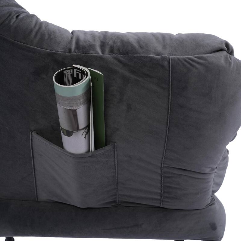 Modern Living Room Single Leisure Lounge Lazy Chair with Ottoman