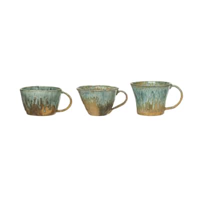 Stoneware Mug Set with Rust Finish - 5.5"L x 4.1"W x 3.1"H