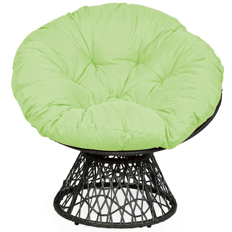 Costway Rattan Papasan Chair Ergonomic Chair 360-degree Swivel Soft
