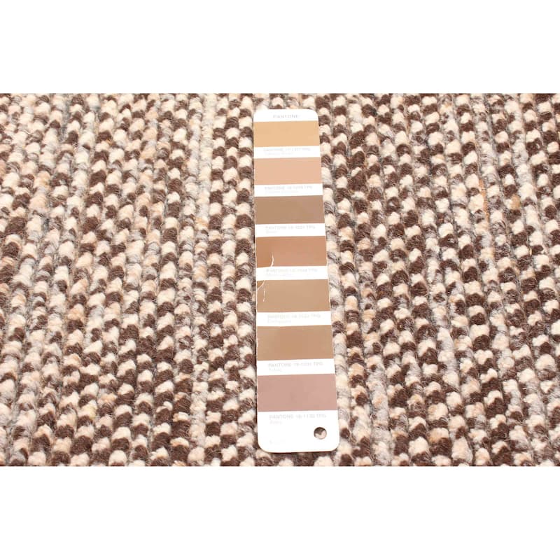 ECARPETGALLERY Hand-knotted Tangier Brown Wool Rug - 5'0 x 8'0