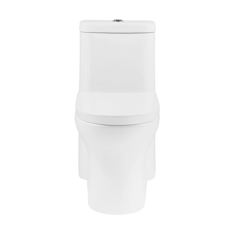 Trocadero One-Piece Elongated Toilet Dual Flush 1.1/1.6 Gpf With 10" Rough In - 34" x 24" 37" - 34" x 24" 37" - White