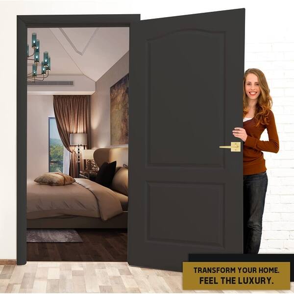 McBowery Mila Matte Black Modern Heavy Duty Linear Interior Door Handle, Square Plate And Concealed Screws (Privacy/Passage) 211pvmb