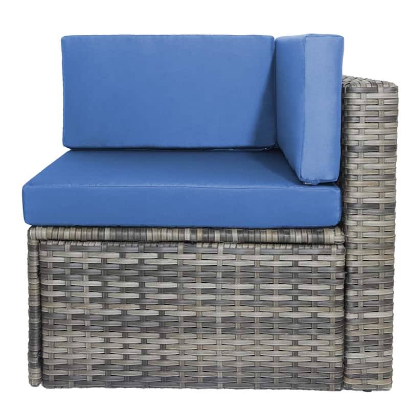 7 Pieces Outdoor Patio Sectional Sofa Couch