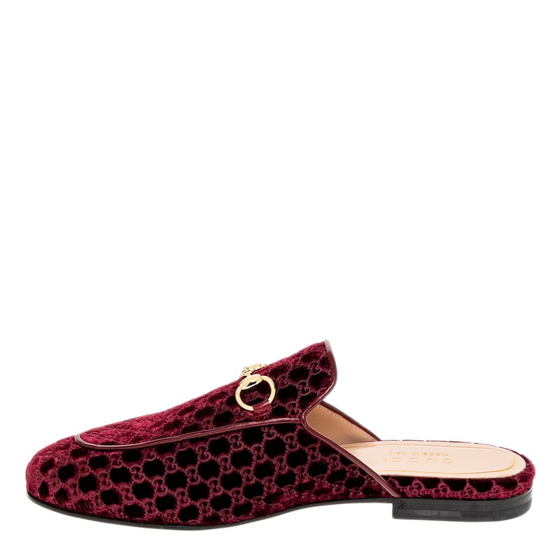 Gucci Velvet Princetown Slippers with Horsebit