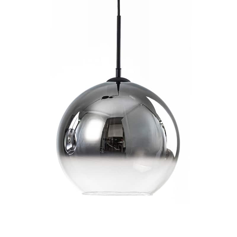 Minimalist Modern 2-Light Hand-blown Gradient Mirror Glass Pendant - 32.3 in