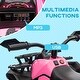 preview thumbnail 3 of 6, Kids Electric ATV with LED Lights and MP3 Player, 39" Four-Wheeler - Pink