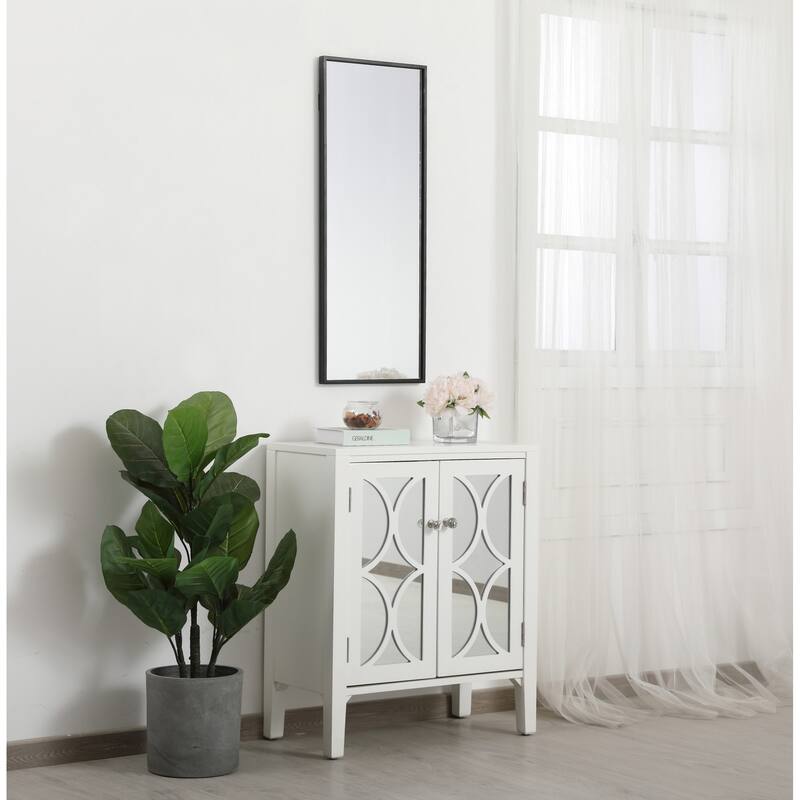 Elegant Lighting Eternity 36" x 14" Rectangular Beveled Metal Framed
