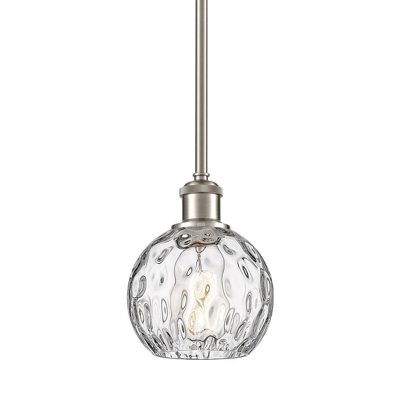 Innovations Lighting 516-1S-8-6 Athens Pendant Athens 6" Wide Mini - Brushed Satin Nickel / Clear Water Glass