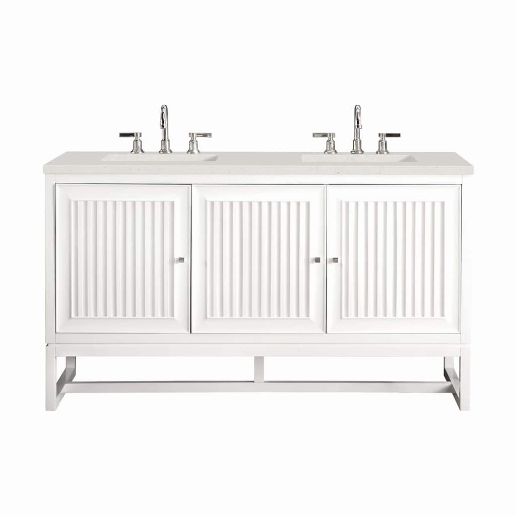 James Martin Vanities E645-V60D-3LDL Athens 60" Double Basin Poplar