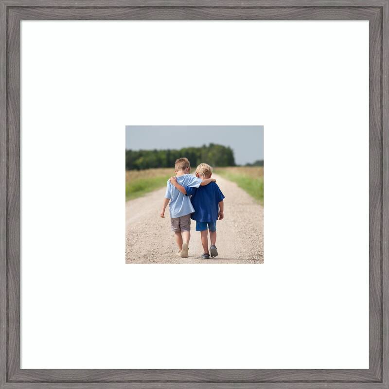 Florence Gold Framed Picture Frame, Photo Frame - 20x20 Matted White 8x8 - Florence Grey