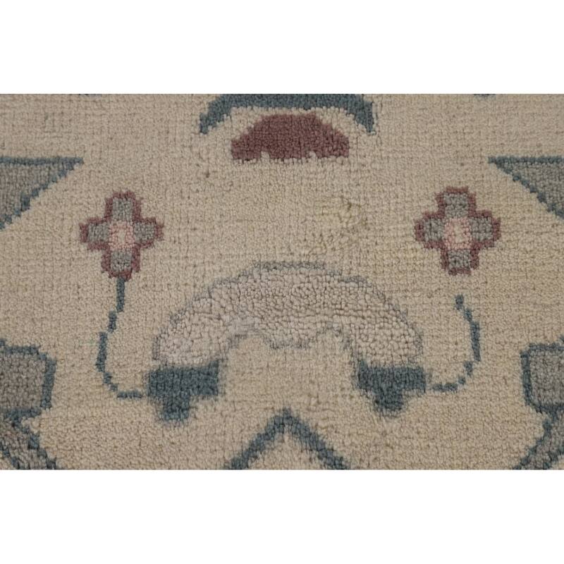Oushak Oriental Area Rug Handmade Floral Wool Carpet - 9'0" x 11'9"