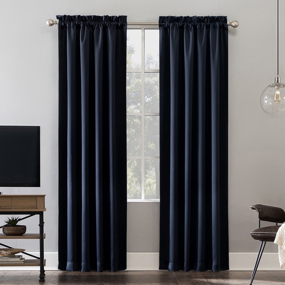 Sun Zero Oslo Theater Grade Extreme Total Blackout Rod Pocket 1-Piece Curtain Panel, Single Panel