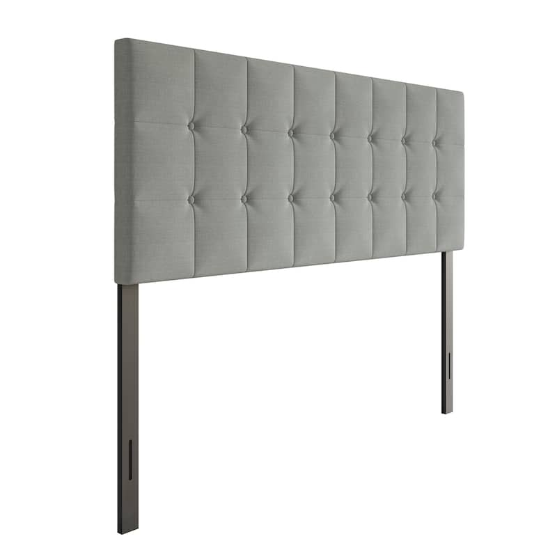 Ida Button-tufted Upholstered Transitional Adjustable Headboard