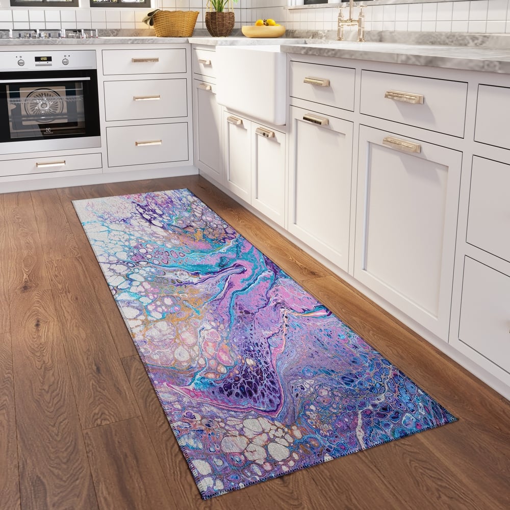 Addison Indoor/ Outdoor Karina Abstract Washable Area Rug