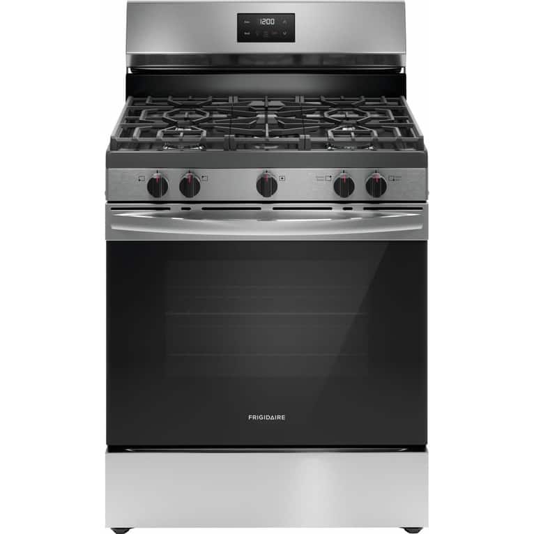 Frigidaire FCRG3052B 30" Wide 5.1 Cu. Ft. Free Standing Gas Range with - Stainless Steel