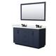 Option Dark Blue, Black Trim, White Quartz Top