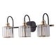 preview thumbnail 4 of 28, ExBrite Modern Rose Gold 3/4-light Bathroom Dimmable Crystal Vanity Lights Wall Sconces
