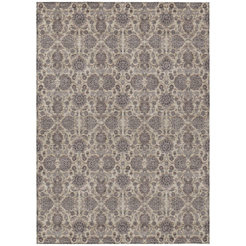 HomeRoots Floral Transitional Rectangle Outdoor Rug