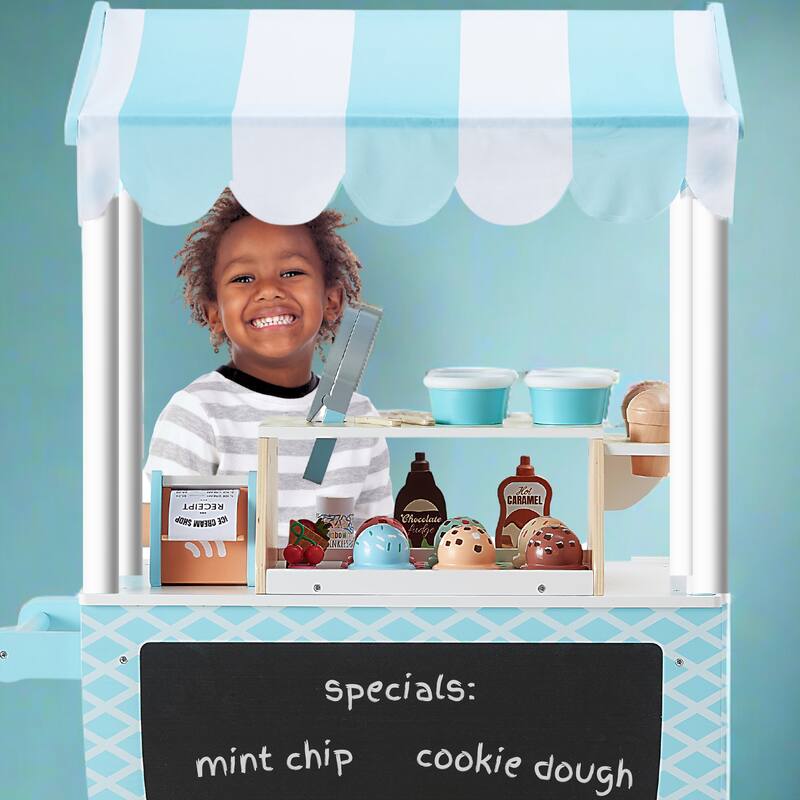 Teamson Kids My Little Helper Ice Cream Cart & Accessories