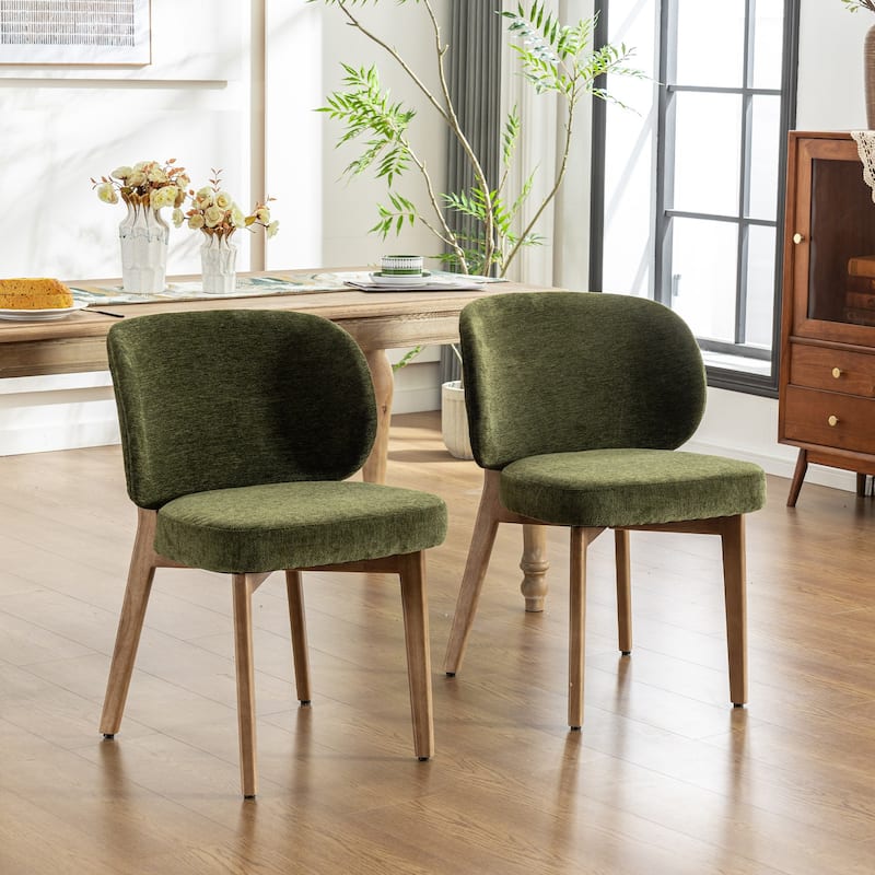 20" x 18.5" Seat Armless Single Dining Chair Modern Upholstered Kitchen Chairs