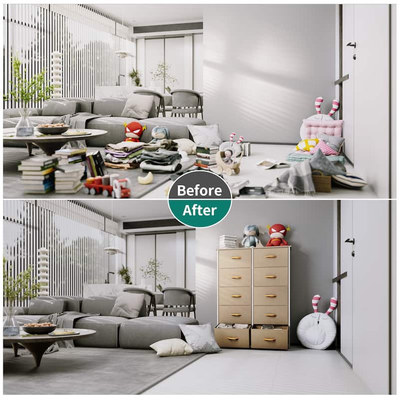 Moasis 10-drawer Bedroom Dresser Storage Tower