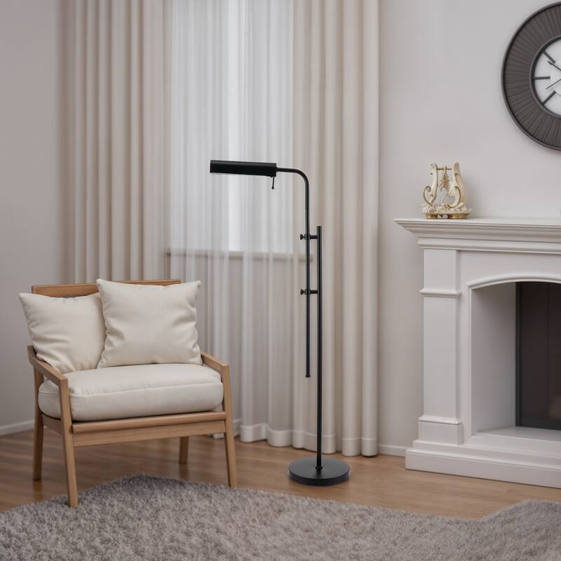 62.5 in. Industrial 1-Light 3CCT LED Pharmacy Floor Lamp for Living Room with Metal Shade