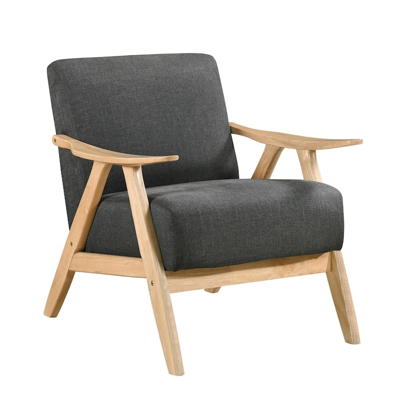 Solid Wood Frame Upholstered Armchair