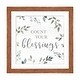 preview thumbnail 4 of 18, iCanvas "Blessings Greenery" by Carol Robinson Walnut - 16x16x1