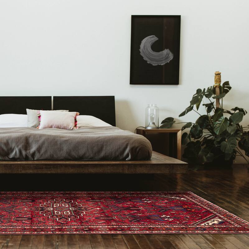 ECARPETGALLERY Hand-knotted Anadol Red Wool Rug - 4'7 x 8'2