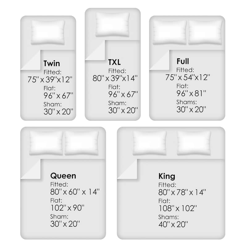 Brushed Microfiber Sheet Set- Embossed Checkered Bed Linens - Deep Pocket Fitted & Flat Sheets, Pillowcases by Windsor Home